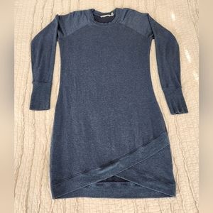 Athleta Women's Soft Stretchy Dress with crisscross hem and thumb holes, Size ST
